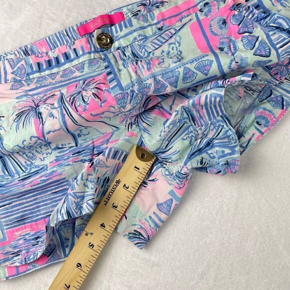 Lilly Pulitzer Women's Adie Ruffle Pocket Stretch Shorts - Picture 4 of 5